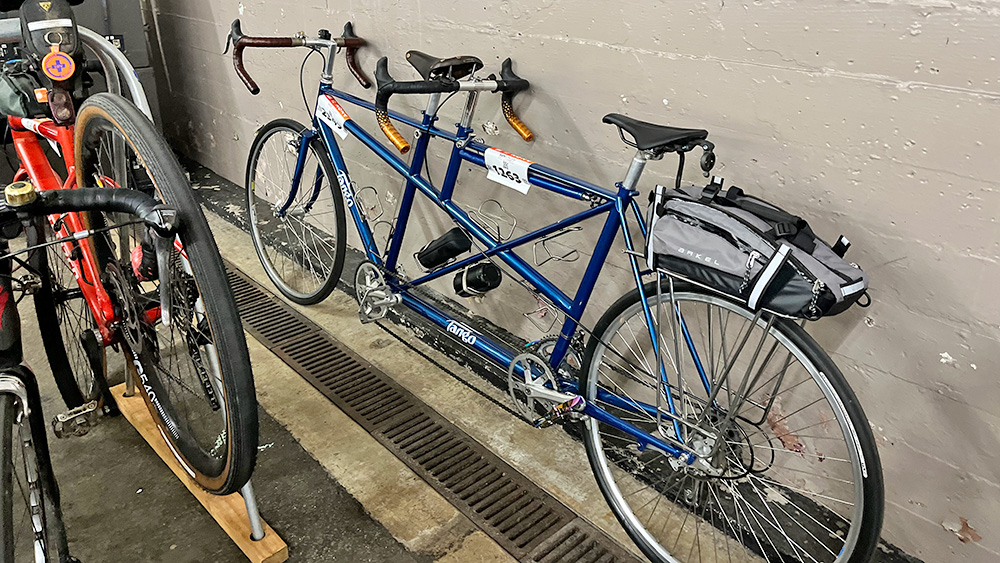 Our Tango tandem parked in the Cow Palace